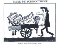 Opland in de Volkskrant van 3 november 1982: De eerste beleidsdaad van het kabinet-Lubbers I (Fa. Lubbers & Nijpels BV) was het opheffen van het ministerie van Cultuur, Recreatie en Maatschappelijk Werk.